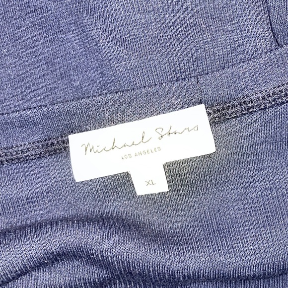 MICHAEL STARS 'Audrey' Split Neck Tee in Admiral - Picture 7 of 7
